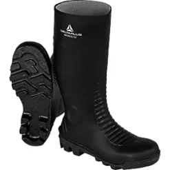 Delta Plus BRONS2S5N Safety Wellies - Black, Size 8 | Durable Safety Wellingtons