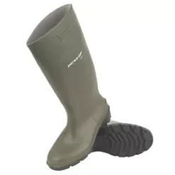 Dunlop Pricemaster Metal Free Non Safety Wellies - Green, Size 8 | Durable & Comfortable Wellington Boots