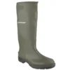 Dunlop Pricemaster 380VP Metal Free Non Safety Wellies - Green, Size 4 | Durable & Comfortable Wellington Boots