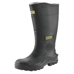 JCB Hydromaster Safety Wellies Black Size 10 - Durable & Comfortable Safety Wellingtons