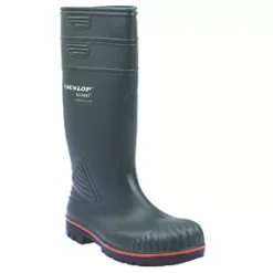Dunlop Acifort Safety Wellies Green Size 8 - Durable Safety Wellingtons for Work