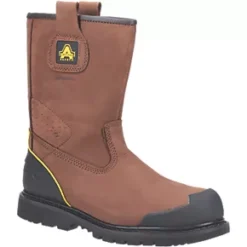 Amblers FS223 Metal Free Safety Rigger Boots - Brown, Size 11 | Durable & Comfortable Work Boots