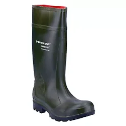 Dunlop Purofort Professional Safety Wellies Green Size 5 - Durable & Comfortable Safety Boots