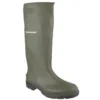 Dunlop Pricemaster 380VP Metal Free Non Safety Wellies - Green, Size 6 | Durable & Comfortable Wellington Boots