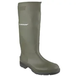 Dunlop Pricemaster 380VP Metal Free Non Safety Wellies - Green, Size 6 | Durable & Comfortable Wellington Boots