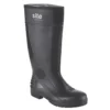 Site Trench Safety Wellies Black Size 9 - Heavy Duty Waterproof Work Boots