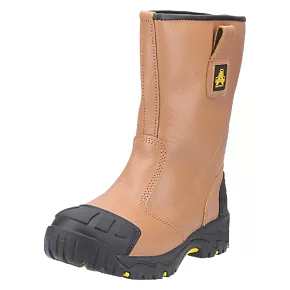 Amblers FS143 Safety Rigger Boots Tan Size 14 - Durable Work Boots for Heavy-Duty Use 2 Amblers FS143 Safety Rigger Boots Tan Size 14 - Durable Work Boots for Heavy-Duty Use - Image 2