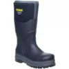 DeWalt Hobart Safety Wellies Black Size 8 - Durable Safety Wellingtons for Work