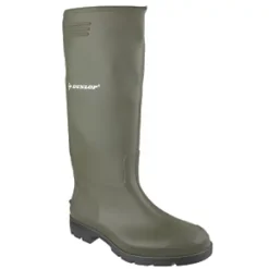 Dunlop Pricemaster 380VP Metal Free Non Safety Wellies - Green, Size 5 | Durable & Comfortable Wellington Boots